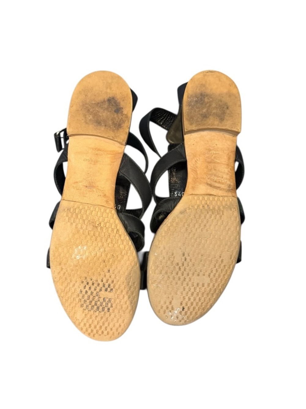 Balenciaga Arena Black Leather Gladiator Studded Multi-Strap Ankle Sandals - Picture 10 of 15